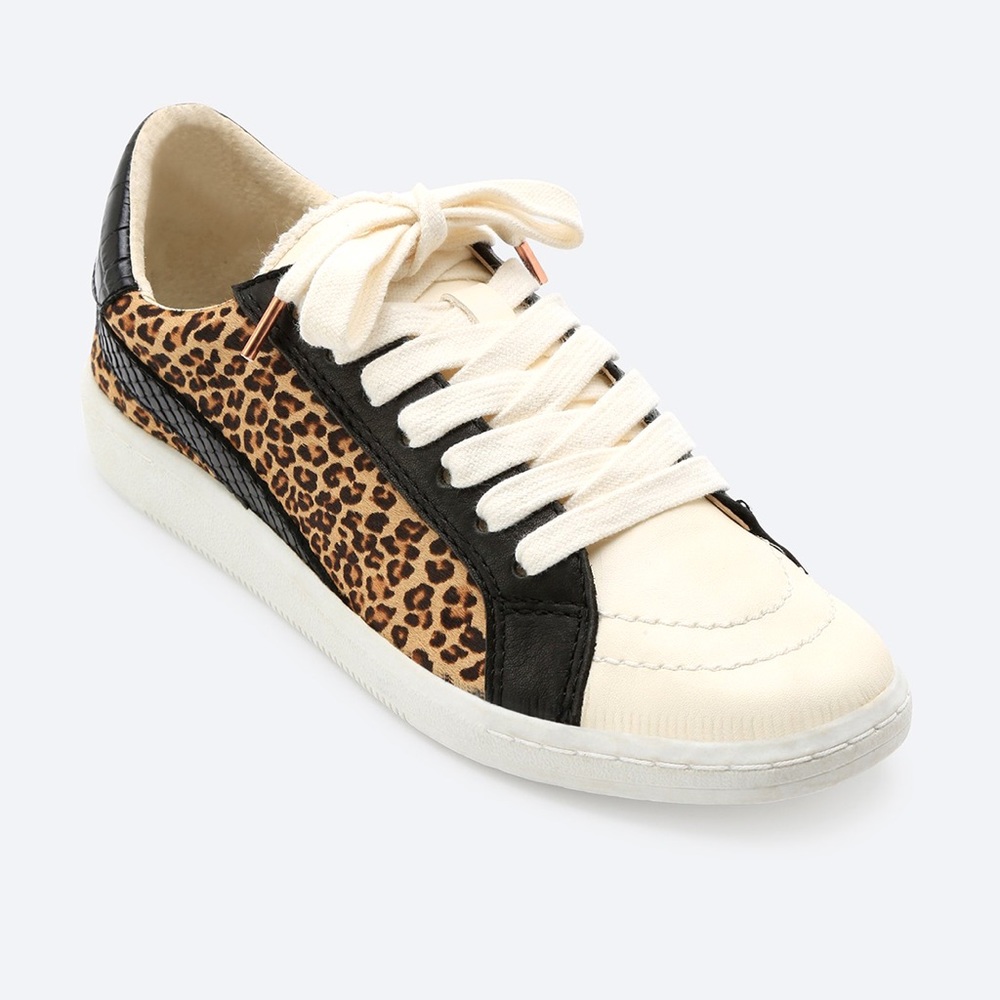 Dolce Vita Dark Leopard Calf Leather Nino Sneaker